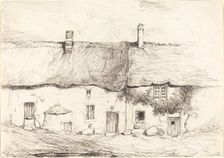 Two Cottages, c. 1844. Creator: Eugene Isabey