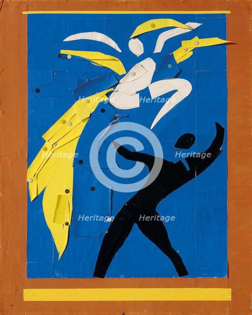 Two Dancers, Curtain design for the ballet Rouge et Noir by Léonide Massine, 1937-1938. Creator: Henri Matisse.