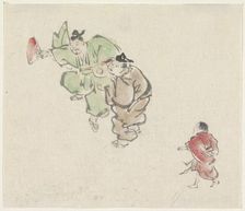 Two dancers and a child, 1808-1861. Creator: Utagawa Kuniyoshi
