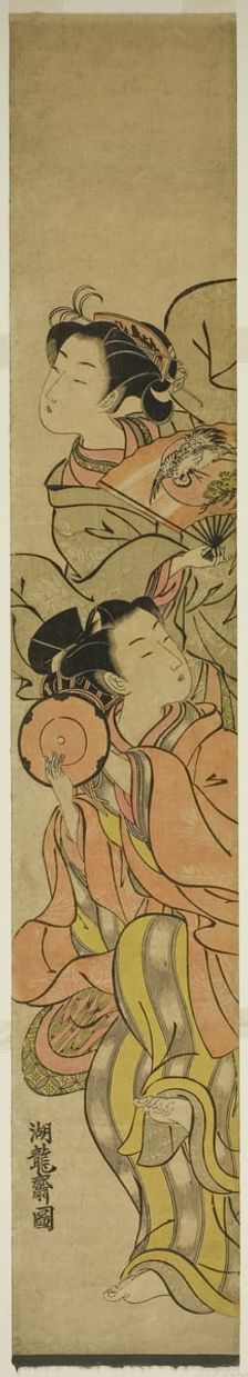 Two Dancers, c. 1772. Creator: Isoda Koryusai