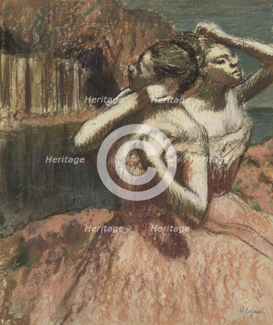 Two Dancers, late 19th-early 20th century. Creator: Edgar Degas.