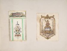 Two Designs for Ornamental Panels, second half 19th century. Creators: Jules-Edmond-Charles Lachaise, Eugène-Pierre Gourdet