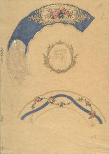 Two Designs for Plate Borders, 19th century. Creator: Anon