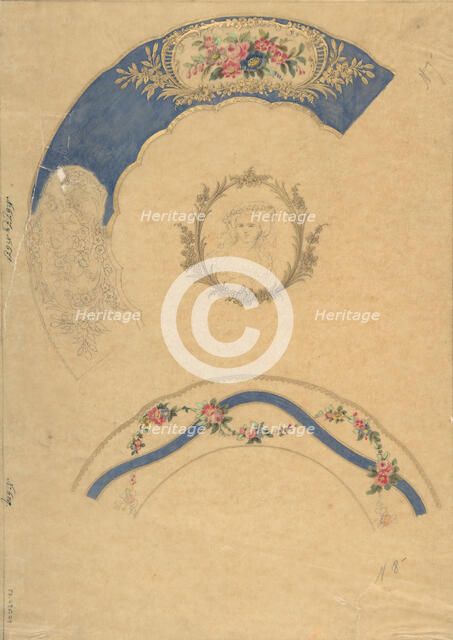 Two Designs for Plate Borders, 19th century. Creator: Anon.