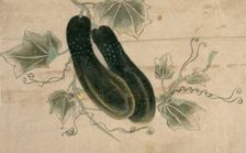 Two dill cucumbers, (unknown date). Creator: Unknown