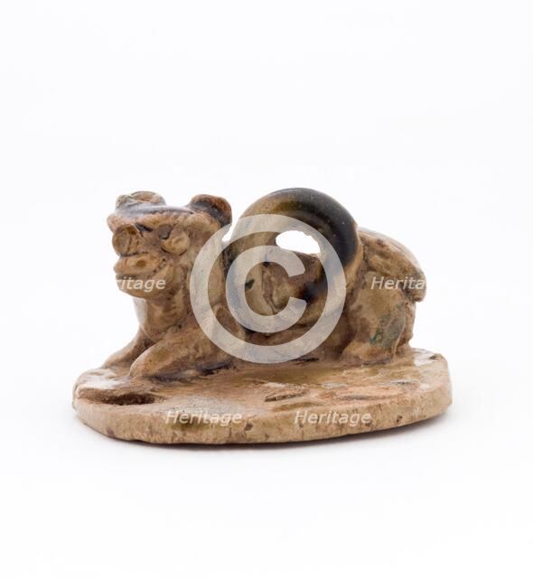 Two dogs with stand (one dog missing), Tang dynasty (618-907). Creator: Unknown.