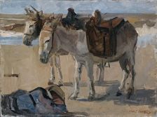 Two Donkeys, 1897-1901. Creator: Isaac Lazerus Israels