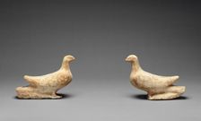 Two Doves from a Funerary Monument, 350-300 BC. Creator: Unknown