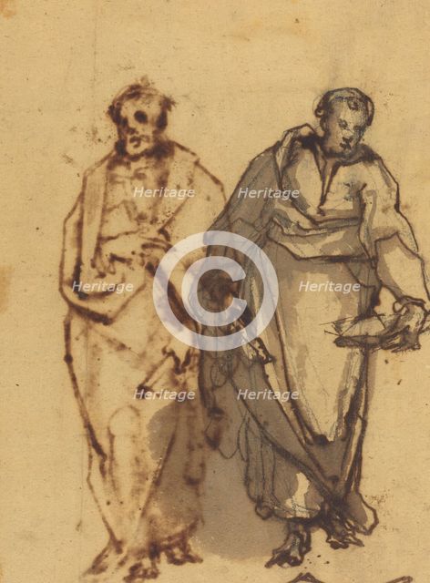 Two Draped Figures. Creator: Cherubino Alberti.