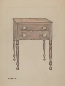 Two Drawer Stand, c. 1936. Creator: Edith Magnette