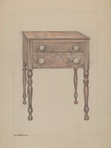 Two Drawer Stand, c. 1936. Creator: Edith Magnette