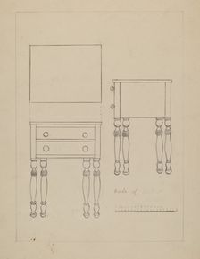 Two Drawer Stand, c. 1936. Creator: Edith Magnette