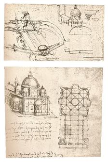 Two drawings of churches, c1472-c1519 (1883). Artist: Leonardo da Vinci
