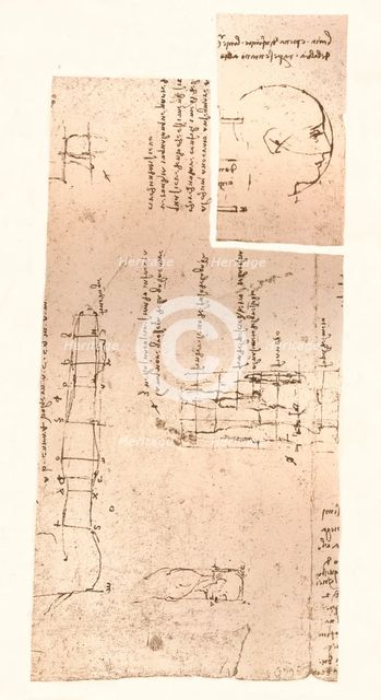 Two drawings illustrating the theory of the proportions of the human figure, c1472-c1519 (1883). Artist: Leonardo da Vinci.