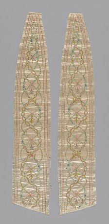 Two Dress Inserts, France, 1780. Creator: Unknown