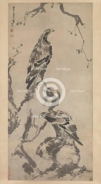 Two eagles, dated 1702. Creator: Bada Shanren.