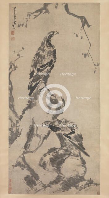 Two eagles, dated 1702. Creator: Bada Shanren.