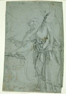 Two Ecclesiastics: Study for the Disputation on the Holy Sacrament, 1606/10. Creator: Francesco Vanni