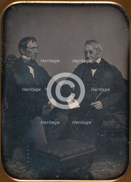 Two Elderly Men Conversing, ca. 1850. Creator: John Adams Whipple.