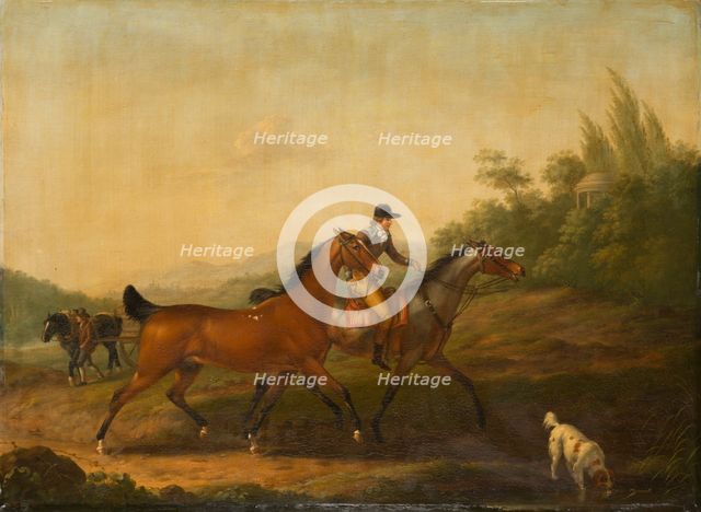Two English Horses, 1797. Creator: Johann Georg Pforr.