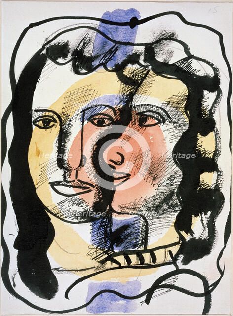 'Two Faces', c1940s-c1950s(?).  Creator: Fernand Leger.