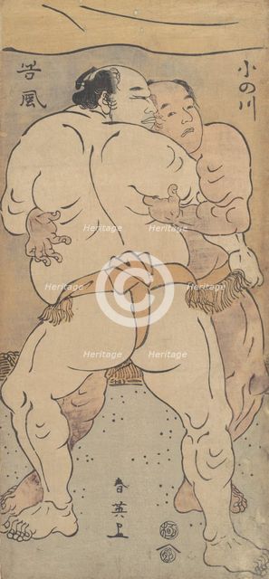 Two Famous Wrestlers Onogawa and Tanikase, ca. 1795. Creator: Katsukawa Shun'ei.