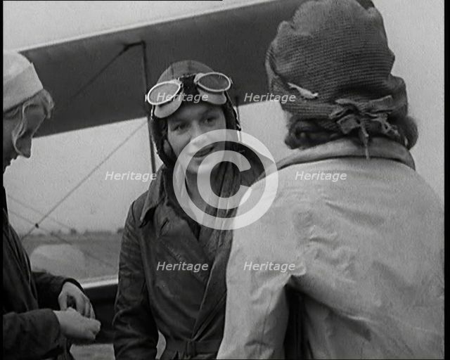 Two Female Civilians About to Pilot a Plane, 1931. Creator: British Pathe Ltd.
