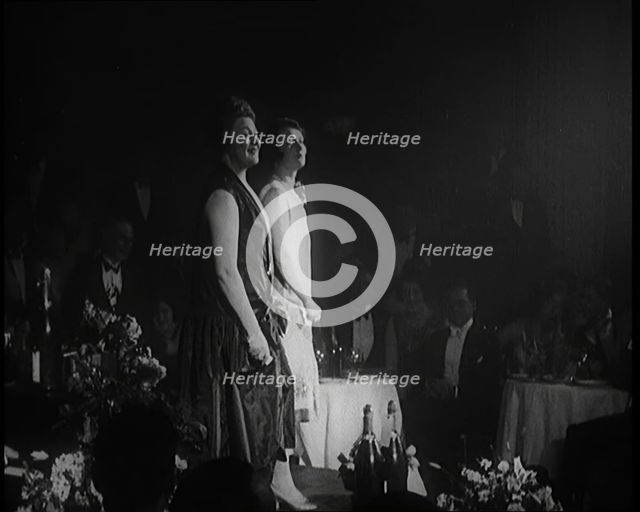 Two Female Civilians Singing Together On a Stage, 1924. Creator: British Pathe Ltd.