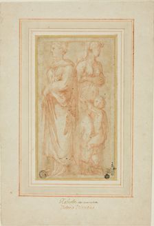 Two Female Figures with Child, 1530/45. Creator: Valerio Belli