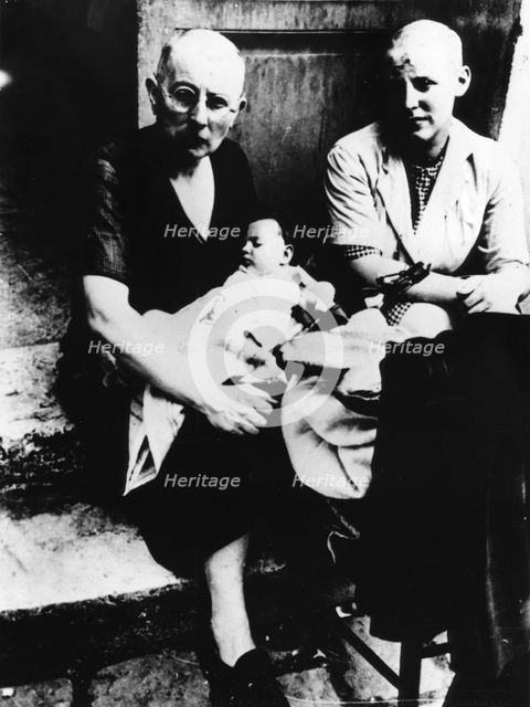 Two female French collaborators, Chartres, France, 1944. Artist: Unknown