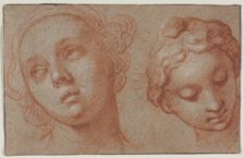 Two Female Heads, first half 17th century. Creator: Abraham Bloemaert (Dutch, 1564-1651)