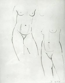 Two Female Nudes, 1926. Creator: Eric Gill