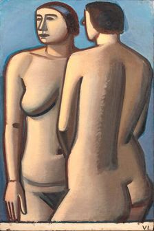Two Female Nudes, 1927. Creator: Vilhelm Lundstrom