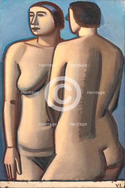 Two Female Nudes, 1927. Creator: Vilhelm Lundstrom.