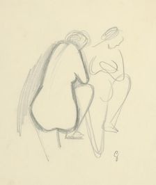 Two female nudes, 1936-1937. Creator: Mikulas Galanda