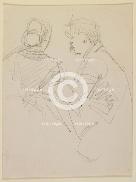 Two figures, 1858. Creator: James Abbott McNeill Whistler.