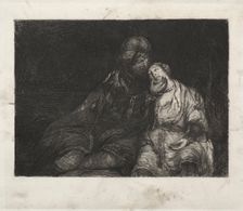 Two Figures, 1800s. Creator: Unknown