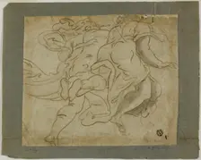 Two Figures Ascending, 1560/70. Creator: Unknown