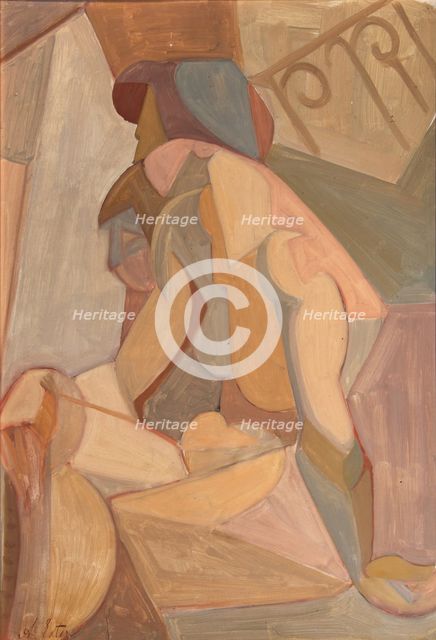 Two Figures, End 1920s. Artist: Exter, Alexandra Alexandrovna (1882-1949)