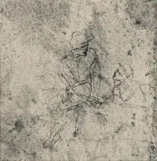 Two Figures in Conversation c1480 (1945). Artist: Leonardo da Vinci