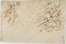 Two Figures in Clouds, n.d. Creator: Unknown