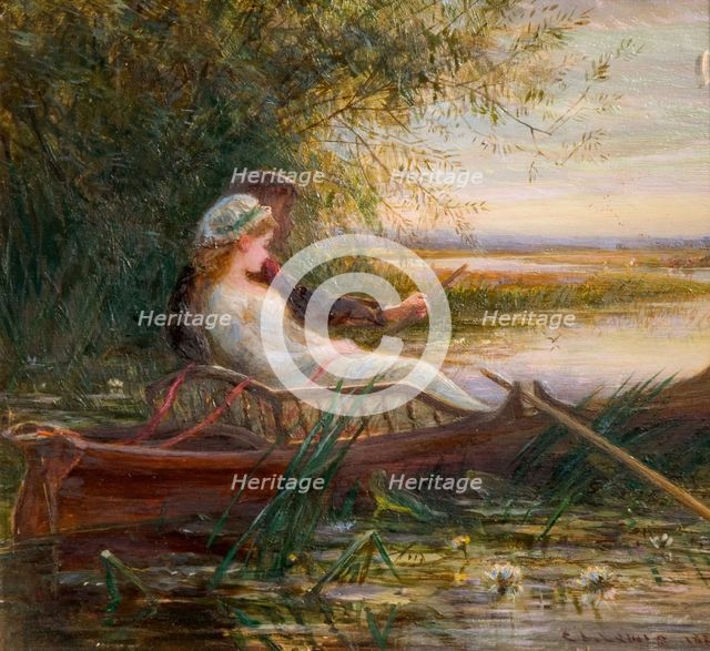 Two Figures In A Boat, 1881. Creator: Charles James Lewis.
