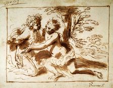 Two Figures in a Landscape 17th century. Artist: Pier Francesco Mola
