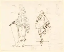 Two Figures, One Dressed in French Louis XIII Style and the Other in Spanish..., n.d. Creator: Luis Paret y Alcazar
