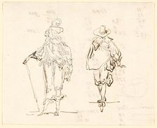 Two Figures, One Dressed in French Louis XIII Style and the Other in Spanish..., n.d. Creator: Luis Paret y Alcazar