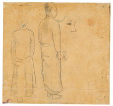 Two Figures (related to the painting Tahitian Landscape), 1891/93. Creator: Paul Gauguin
