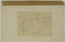 Two Figures Walking, n.d. Creator: Catherine Greenaway