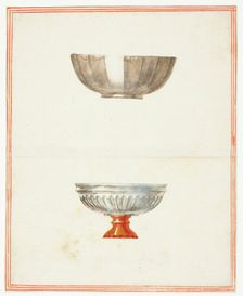 Two Fluted Bowls, One on Base, n.d. Creator: Giuseppe Grisoni