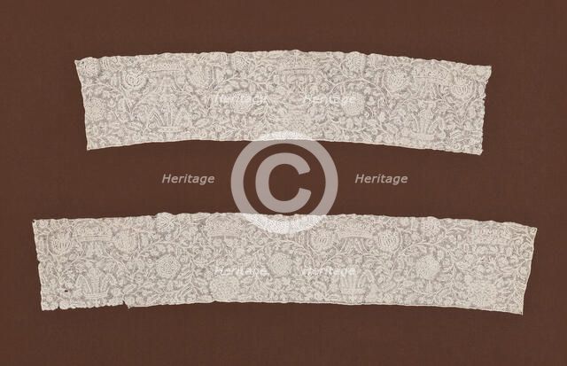 Two Fragments from a Border, England, 1661. Creator: Unknown.