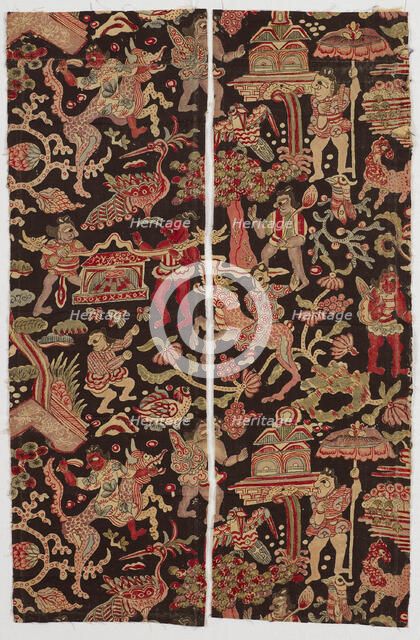 Two Fragments, India, Edo period (1615-1868), 1675/1727. Creator: Unknown.